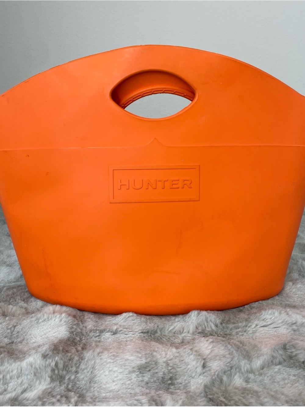 Hunter Bright Orange Molded Tote with Integrated Handle